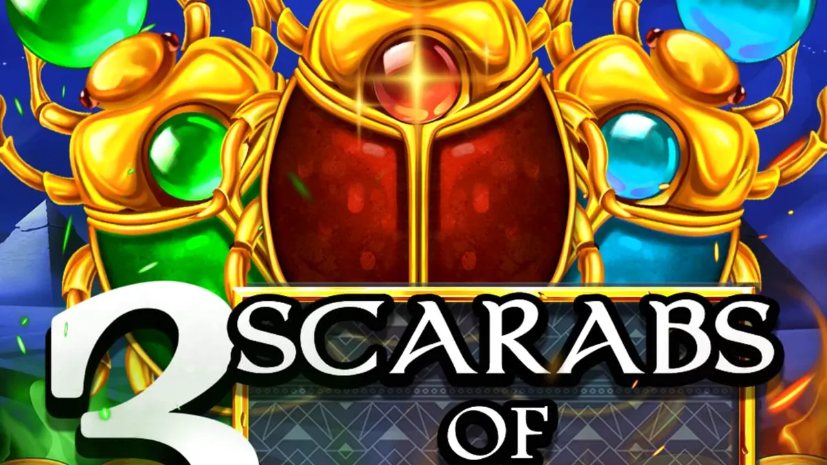Tampilan visual slot 3 Scarabs of Fortune dengan tema Mesir Kuno